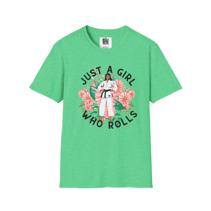 Just A Girl Who Rolls- Unisex Softstyle T-Shirt