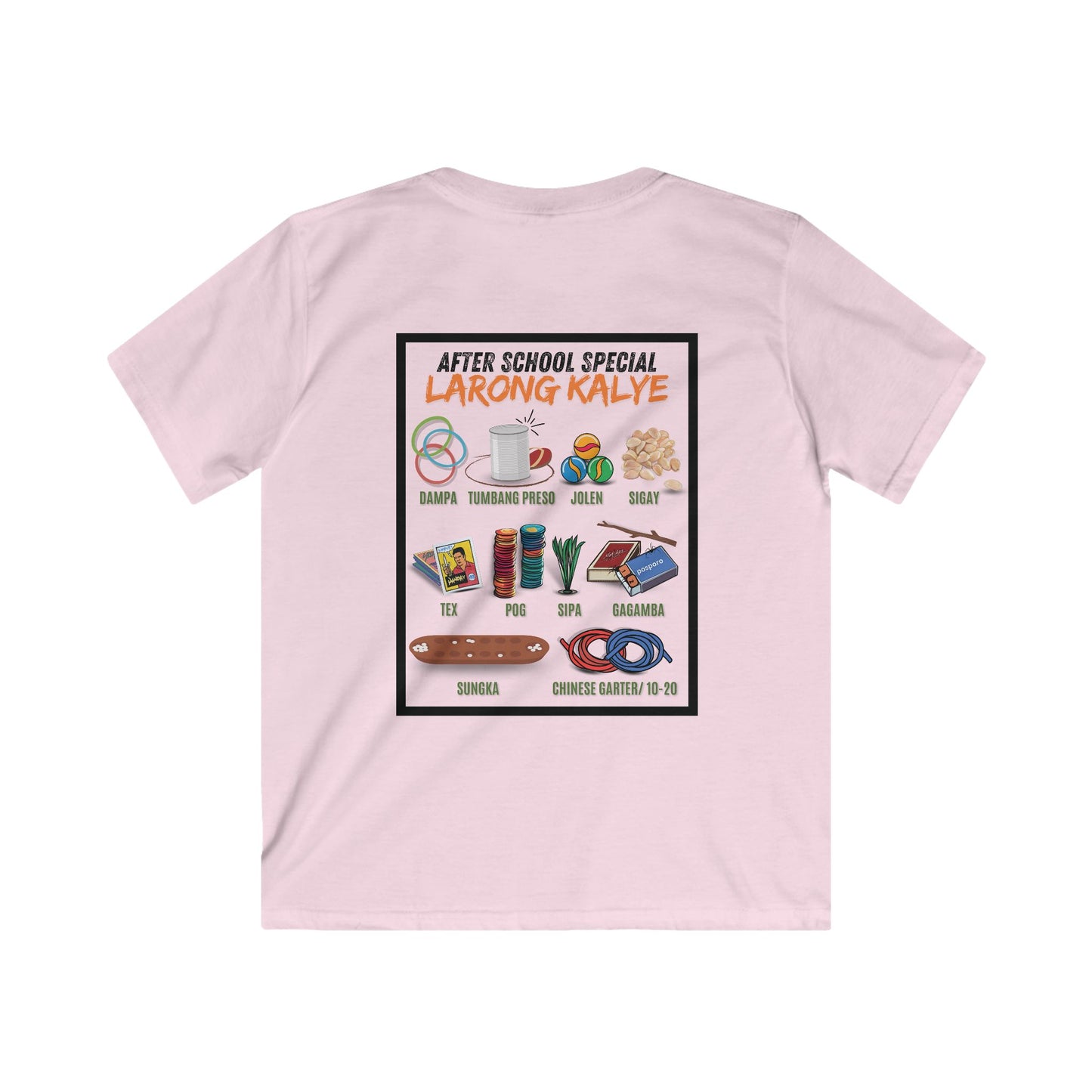 Larong Kalye Kids Tee - Filipino Childhood Nostalgia and Heritage Pride (Kids Unisex soft style shirt)