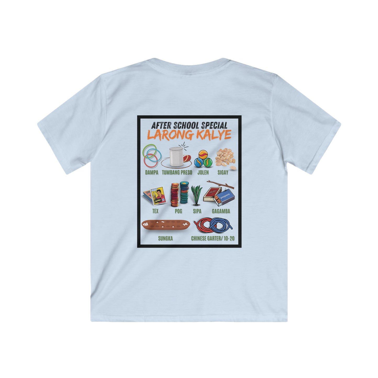 Larong Kalye Kids Tee - Filipino Childhood Nostalgia and Heritage Pride (Kids Unisex soft style shirt)