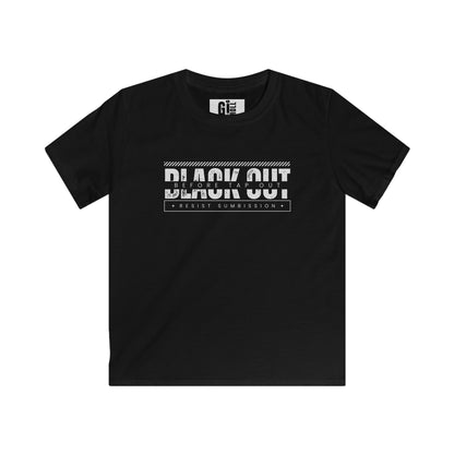 Black Out (Resist Submission) -Kids Softstyle Tee